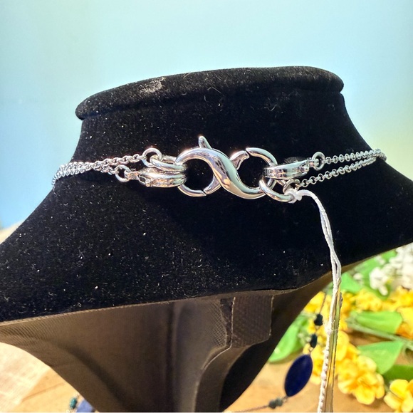 J. Jill NWT Lapis Lazuli Convertible Necklace Long Layered Blue Stone Statement - Picture 2 of 6